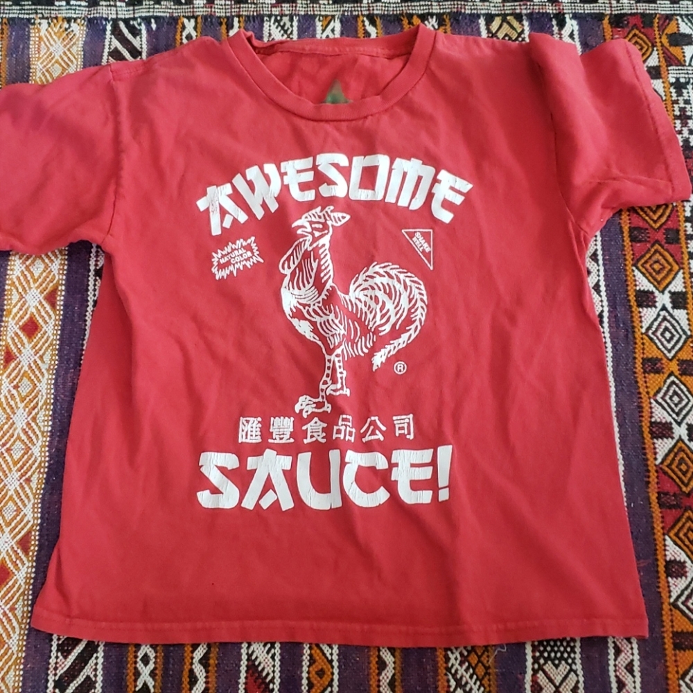 Boys red siracha awesome sauce t shirt 10/12